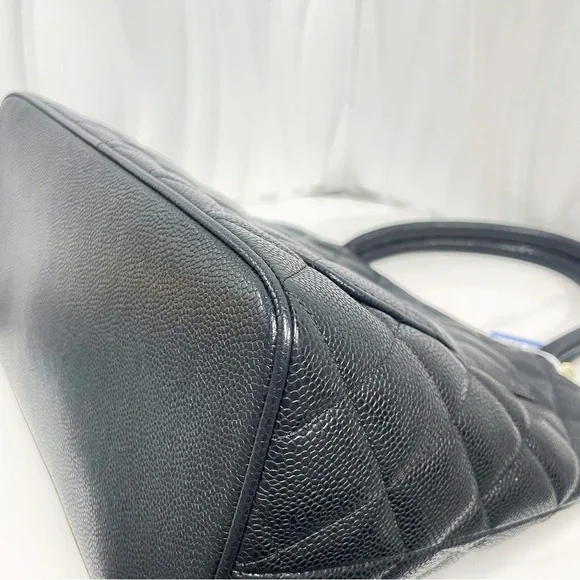 Chanel Black Caviar Leather Quilted Tote Bag - Picture 11 of 11
